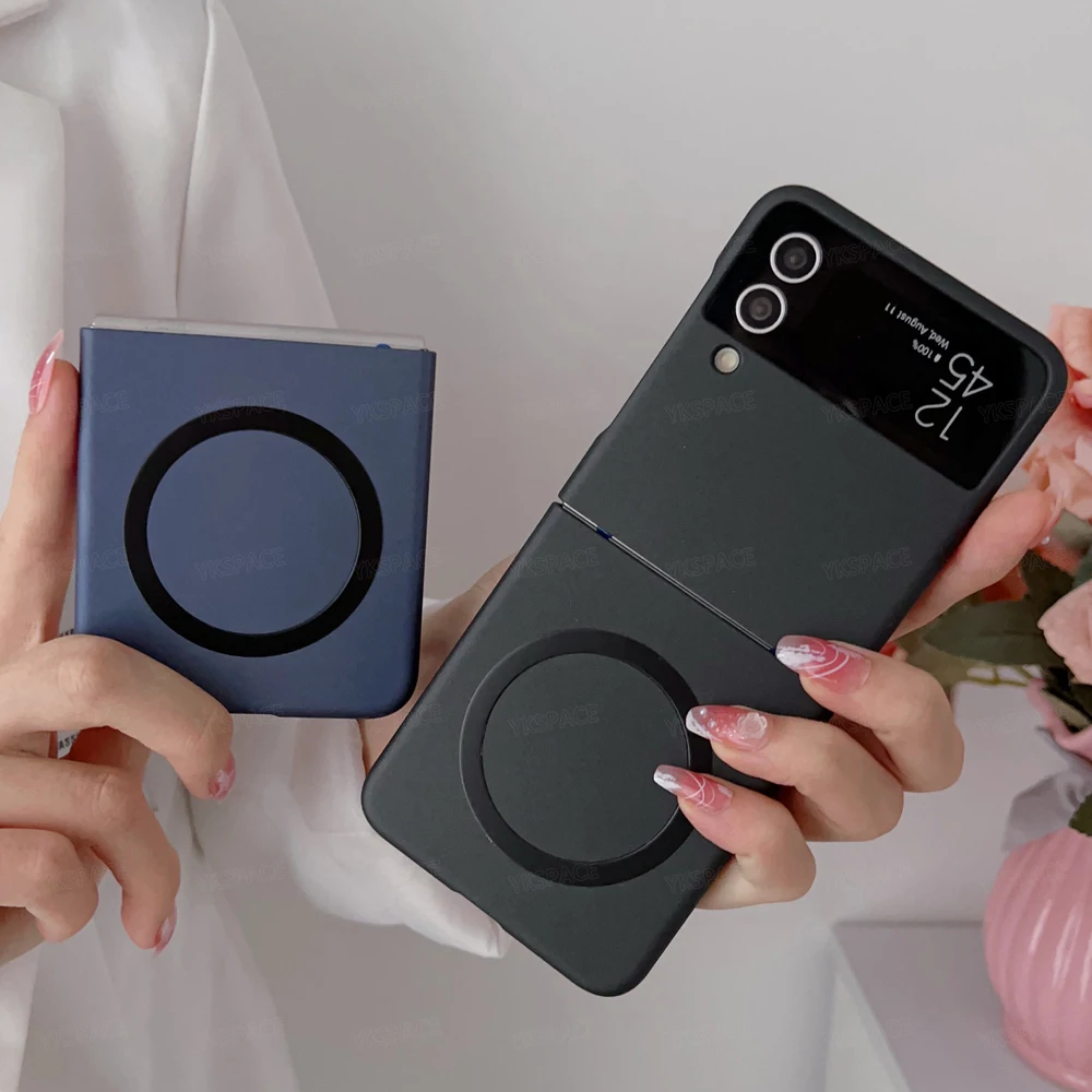 4Colors-Plain-Skin-Magnetic-Wireless-Charging-Case-For-Samsung-Galaxy-Z-Flip-3-4-5-Flip3.webp