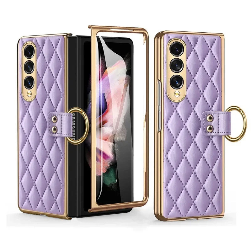 Case-For-Samsung-Z-Fold-5-Fold4-Fold3-Phone-Case-With-Shell-Membrane-Ring-Electroplated-Diamond.webp