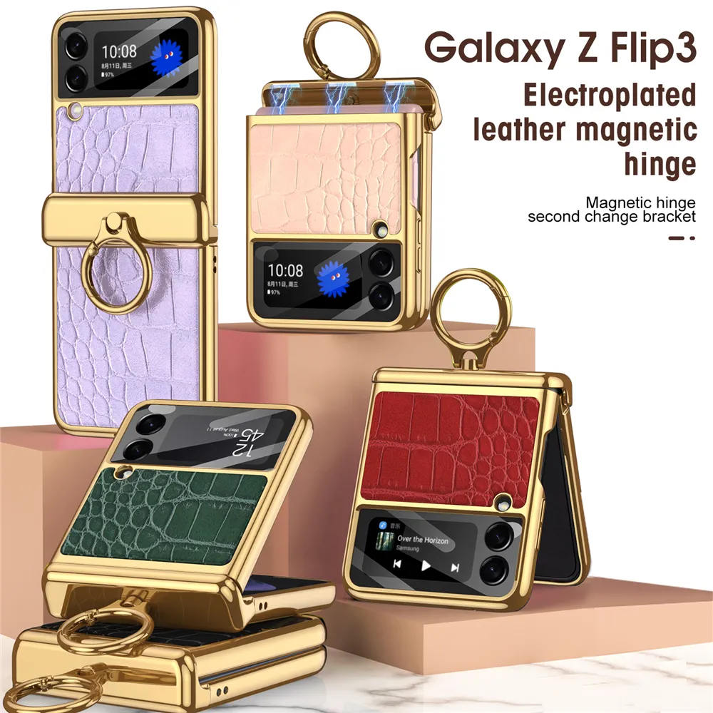 Luxury-Leather-With-Ring-Plating-Magnetic-Cover-For-Samsung-Galaxy-Z-Flip-4-3-5G-Case.webp