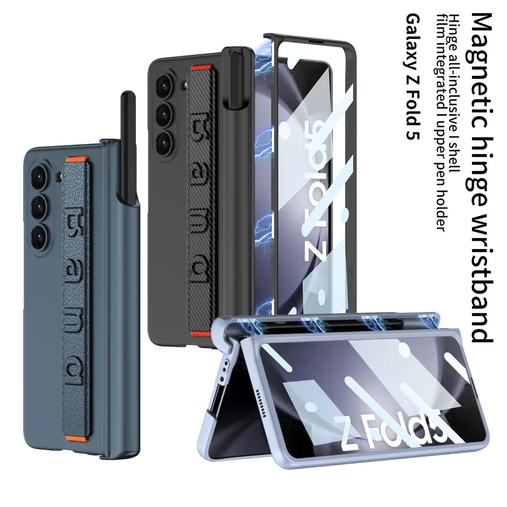 Luxury-Magnetic-Case-for-Samsung-Z-Fold-5-Case-with-Wristband-All-inclusive-Shockproof-Shell-for.webp