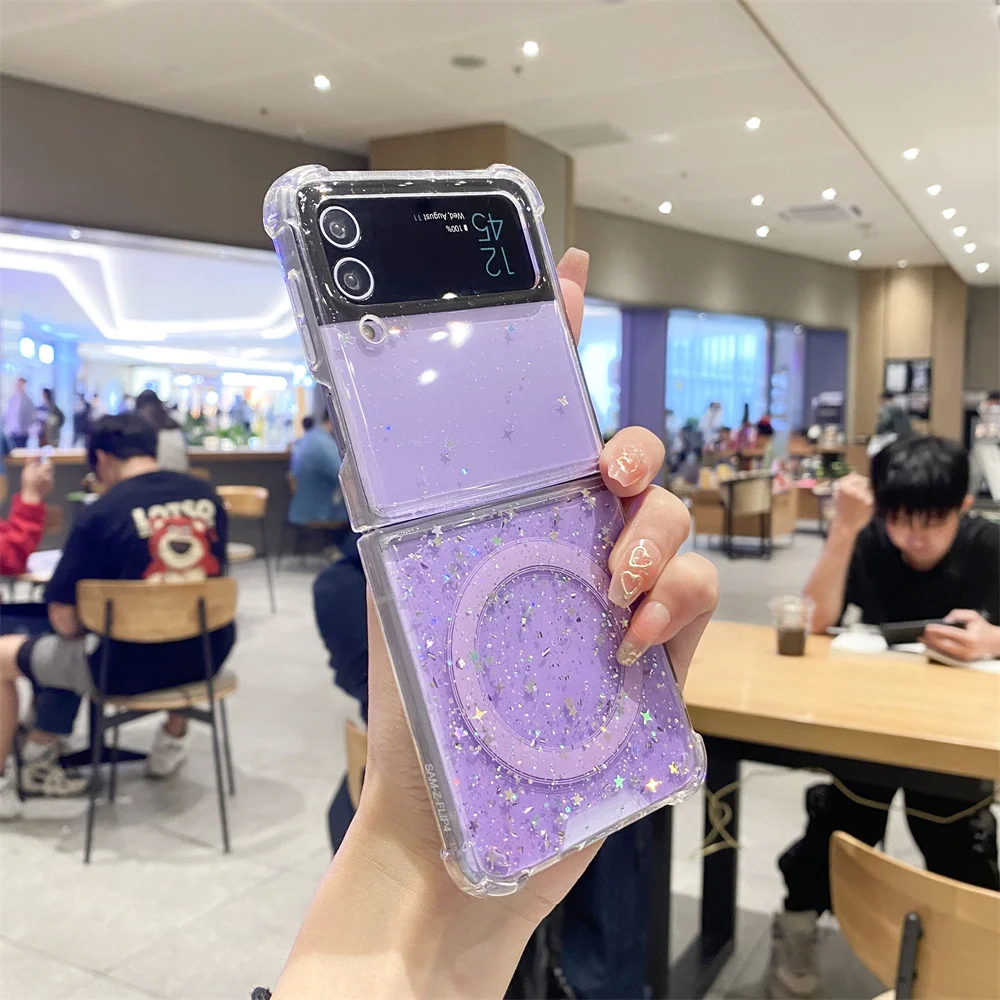 Stars-Bling-Glitter-For-Magsafe-Wireless-Charging-Case-For-Samsung-Galaxy-Z-Flip-3-4-5G.webp
