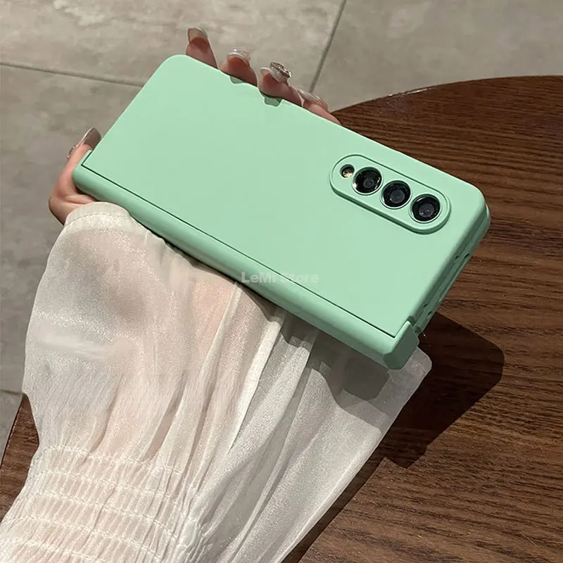 For Samsung Galaxy Z Fold 4 5 Case Skin sensation Phone Case for Z Fold 3 Hinge Protective Cover 1