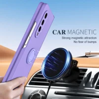 Shockproof Armor Magnetic Hinge Case For Samsung Galaxy Z Fold 5 4 3 2 Car Holder Ring Kickstand Full Screen Protector Cover