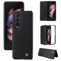 For Samsung Galaxy Z Fold 4 3 Fold4 Fold3 5G PU Leather Cover Ultra Slim Hard PC Shockproof Business Style Phone Case 1