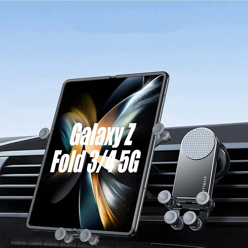 Auto Gravity Metal Car Air Vent Phone Holder Case for Samsung Galaxy Z Fold3 Fold4 Fold5 S22 S23 S24 S25 Plus Ultra