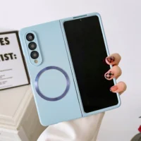For Magsafe Magnetic Phone Case for Samsung Galaxy Z Fold 4 3 Fold4 Fold3 5G Folding Shockproof Hard Plastic Back Cover 1