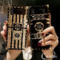 Luxury Flower Phone Folded Cover For Samsung Galaxy Z Flip 4 5G Case Square Shockproof For Galaxy Z Flip 3 With Ring Holder 1