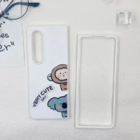 Funda Case for Samsung Galaxy Z Fold4 Z Fold3 Little Monkey Koala Letter Shockproof Protetcion Mobile Phone Case Cover Z Fold4 1